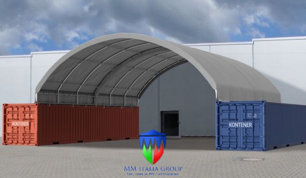 Coperture a arco su container - new jersey 10 x 12 x 6,2 mt