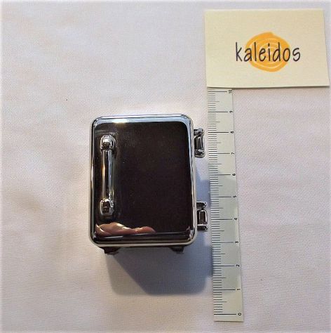 Orologio a forma di Frigorifero in metallo, al quarzo, Articolo Nuovo - - Foto 2