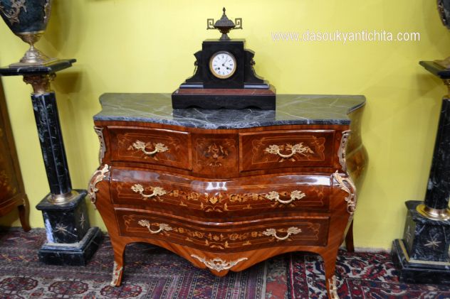 Comò – cassettone intarsiato stile Luigi XV - Foto 4