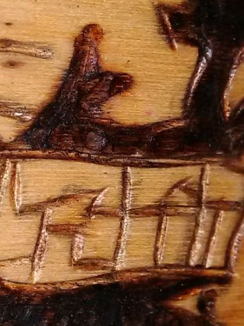 QUADRO MODERNO SU TAVOLETTA DI LEGNO AD INTARSIO - Foto 9