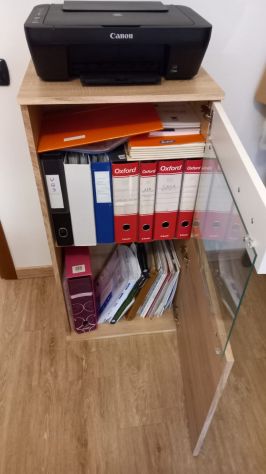 Mobiletto Sala o Ufficio con vetro pensile o a terra - Foto 2
