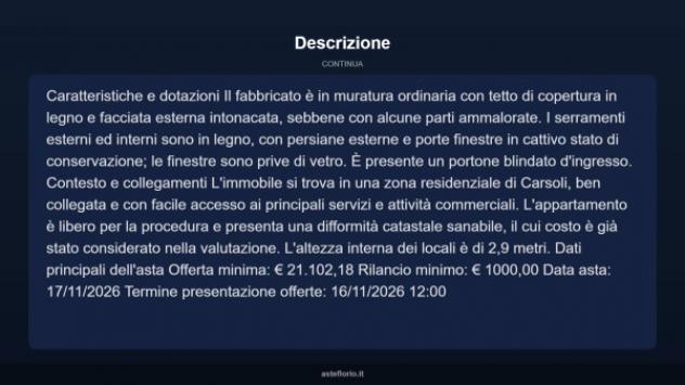 Immobile in asta di 76 m² in vendita a Carsoli - Foto 4