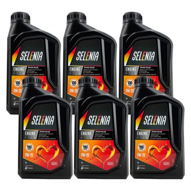 Olio Motore Selenia Eco2 Plus 0W20 Specifica Stellantis FPW9.55535/01 6L