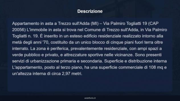 Immobile in asta di 108 m² con più di 5 locali e box auto in vendita a Trezzo sull'Adda - Foto 18
