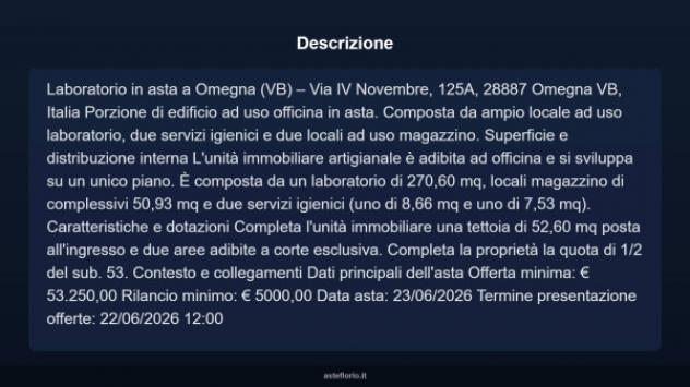 Immobile in asta di 370 m² in vendita a Omegna - Foto 9