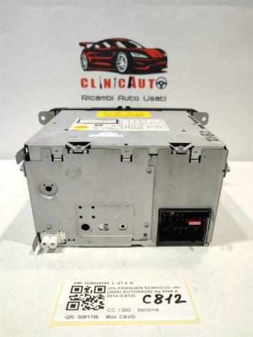 AUTORADIO VOLKSWAGEN Scirocco Serie (137) 3C8035195 CAVD (0814) - Foto 2