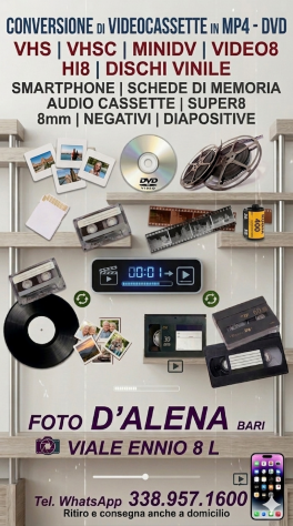 conversione di videocassette in digitale vhs minidv video8 super8 - Foto 6