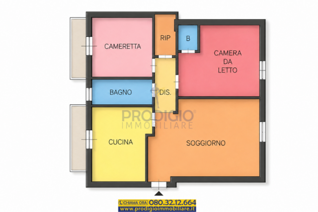 Rifinito appartamento 3 vani + acc 1° con ascensore in vendita a Molfetta - Foto 10