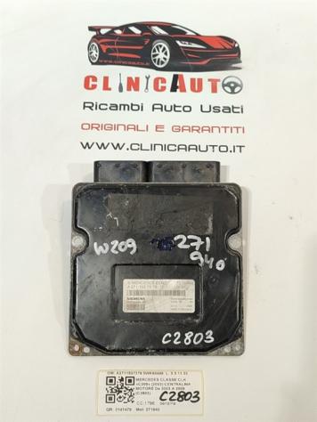 CENTRALINA MOTORE MERCEDES CLK Cabrio W209 A2711537379 5WK90499 271940 benzina 1796 (03) - Foto 3