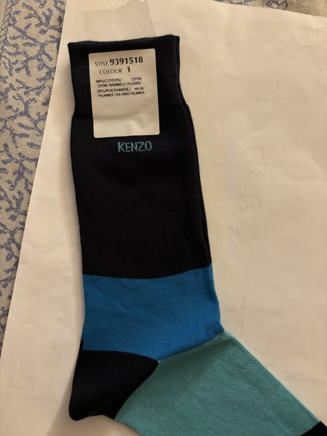 CALZE NUOVE DA UOMO FIRMATE ORIGINALI KENZO,MADE IN ITALY,N’ 42-44,IN COTONE - Foto 5