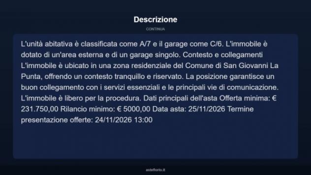 Immobile in asta di 200 m² con più di 5 locali e box auto in vendita a San Giovanni la Punta - Foto 4