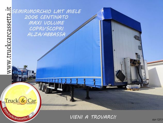 RIF.1213 SEMIRIMORCHIO LMT MIELE – 2006 – CASSONE CENTINATO COPRI/SCOPRI ALZA/AB