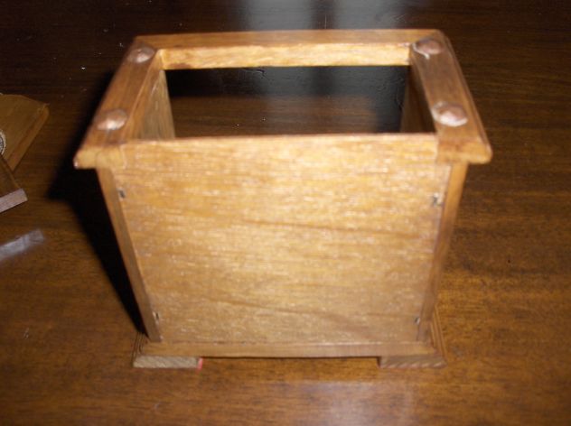Antico Mobiletto Sottobichieri Orologio Legno - Foto 4