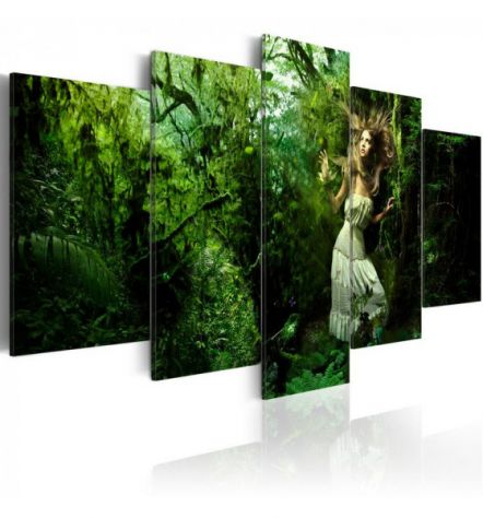 Quadro Ragazza Nel Verde Cm. 100x50 E 200x100 ARREDALACASA Persa Tra Il Verde
