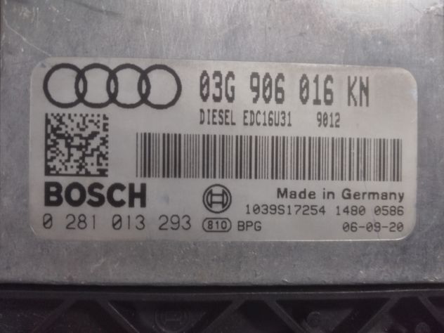 CENTRALINA MOTORE AUDI A4 2.0 TDI BOSCH 0 281 013 293, 0281013293, 03G 906 016 K - Foto 4