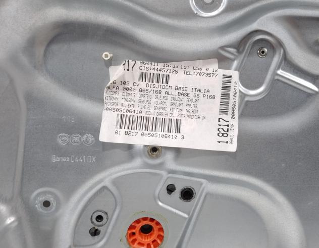 ALZACRISTALLO ELETTRICO ANT. DX ALFA ROMEO Giulietta Serie (940_) 198 A4.000 (1013) - Foto 12