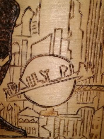 QUADRO MODERNO SU TAVOLETTA DI LEGNO AD INTARSIO - Foto 7