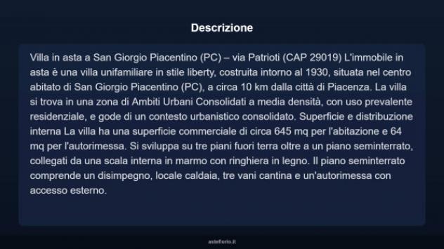 Immobile in asta di 645 m² con più di 5 locali e box auto in vendita a San Giorgio Piacentino - Foto 6