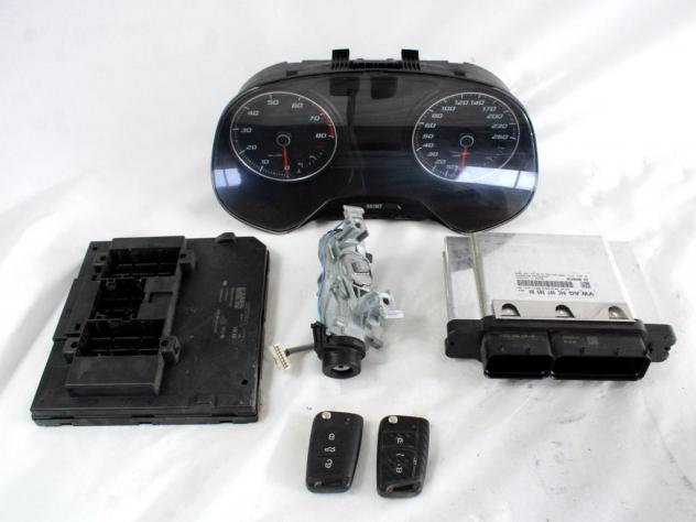 04E907309BH KIT ACCENSIONE AVVIAMENTO SEAT LEON FR 1.4 B 92KW 6M 5P (2016) RICAMBIO USATO CON CENTRALINA MOTORE, QUADRO STRUMENTI, BLOCCHETTO ACCENSIO - Foto 2