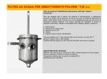 FILTRO AD ACQUA PER CALDAIE E MACCHINARI