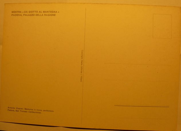 CARTOLINA GRANDE - MOSTRA DA GIOTTO AL MANTEGNA (PD) PALAZZO DELLA RAGIONE - - Foto 2