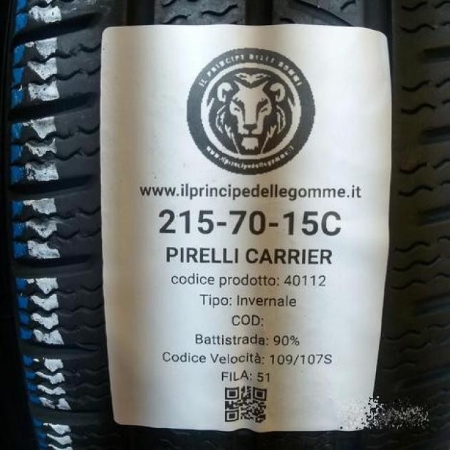 2 gomme 215 70 15c pirelli a40112 - Foto 2