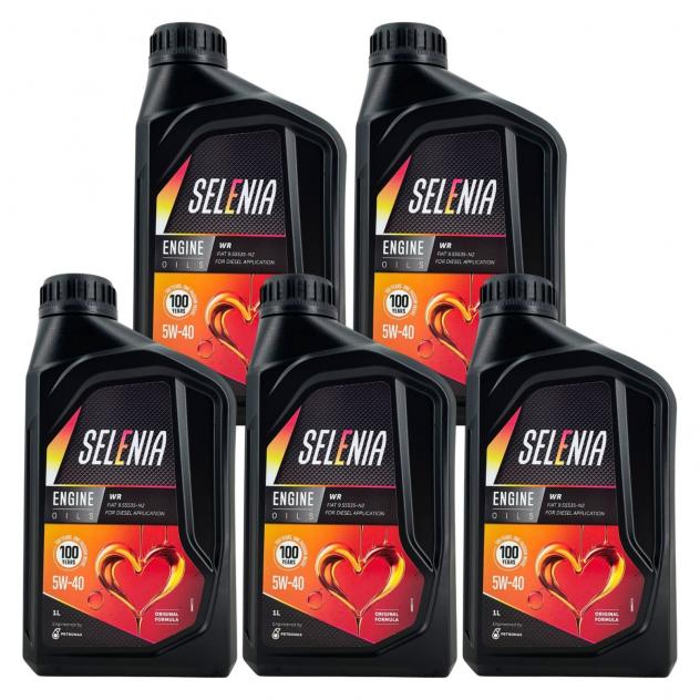 Olio Motore Selenia WR 5W40 5L Lubrificante Sintetico Auto Diesel Euro 4