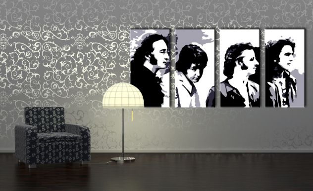The Beatles dipinto a mano pop Art