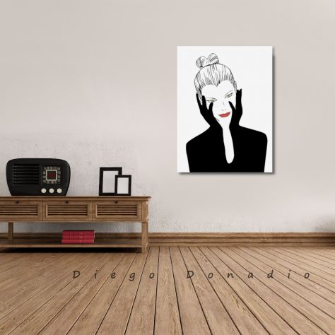 Quadro Eva Kant dipinto a mano pop art