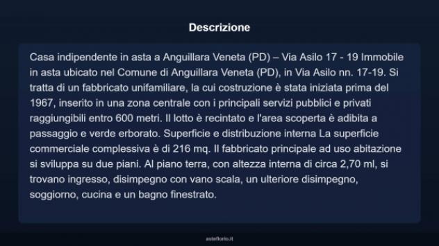 Immobile in asta di 216 m² con più di 5 locali e box auto in vendita a Anguillara Veneta - Foto 11