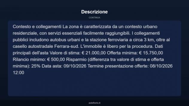 Immobile in asta di 37 m² in vendita a Ferrara - Foto 5