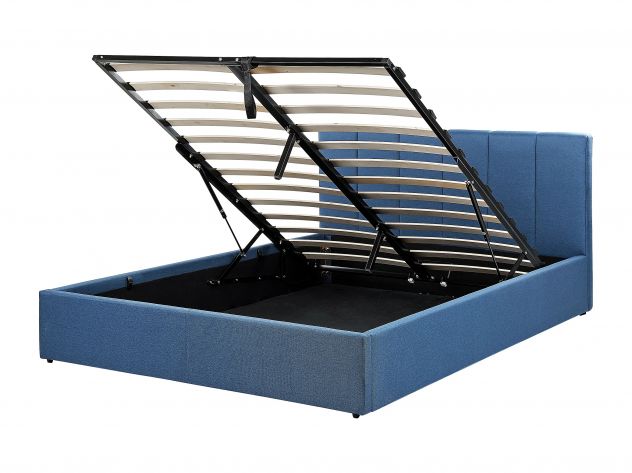 Letto contenitore 160x200 Beliani DREUX blu navy - Foto 5