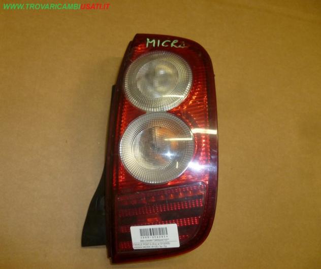 FANALE POST.D.(fino al 07/2005) NISSAN MICRA (K12E) 3p / 5p  Parti elettriche  Fanaleria  Fanali  Fanale post. sx. NISSAN - MICRA 3p / 5p - 01-01-2003