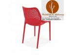 Sedie In Polipropilene Per Arredo Esterno Bar Pizzeria  cod 8030/x color rosso