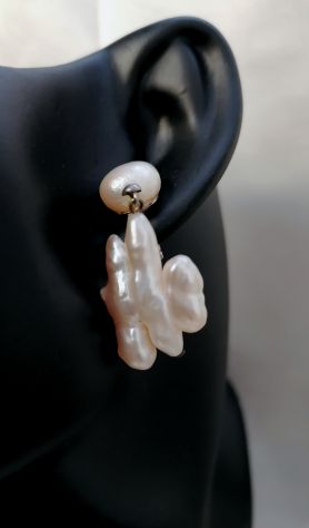 SPETTACOLARE DEMI PARURE COLLANA LUNGA + ORECCHINI PERLE DI ABALONE. - Foto 4
