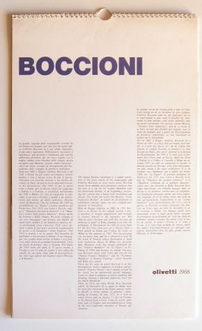 Olivetti calendario del 1968