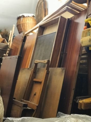 per amatori pezzi d'epoca armadio vintage anni 60 doppio a 5 ante ampio - Foto 5