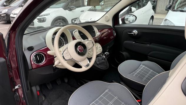 Fiat 500 1.2 Lounge LED CAR PLAY PANORAMA CERCHI 15 PDC BLUETOOTH - Foto 9