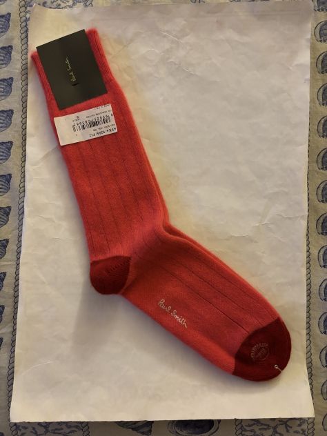 CALZE NUOVE DA UOMO IN PURO CASHMERE FIRMATE ORIGINALI PAUL SMITH,MADE IN ITALY - Foto 4