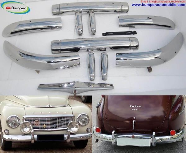 Bumper and grill for Classic Volvo PV 444 year 1947 to 1958 by stainless steel - Foto 3