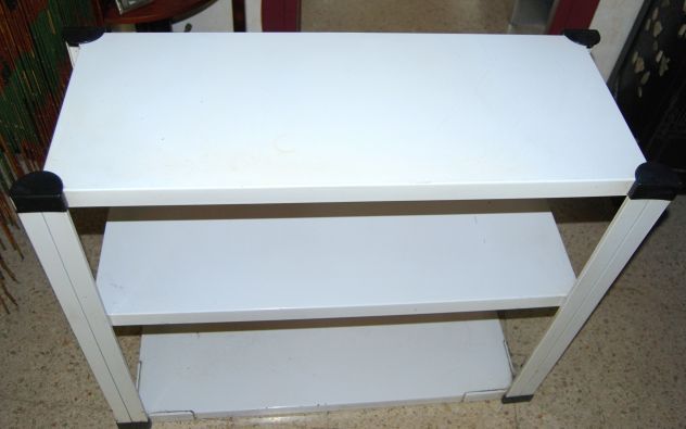 libreria scaffale 3 ripiani in metallo 74x34x86 - Foto 7