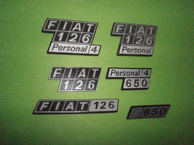 Scritte loghi targhette posteriori Fiat 126 varie versioni NUOVE - Foto 3