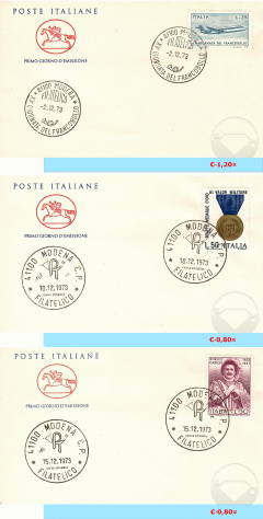 ITALIA BUSTE PRIMO GIORNO EMISSIONE 1973 - Foto 5