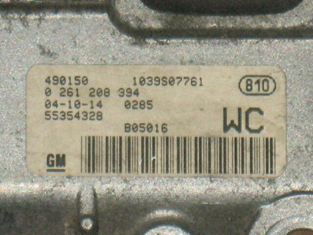 0261208394 ECU centralina opel corsa tigra z14xep 0261208394 55354928 - Foto 2