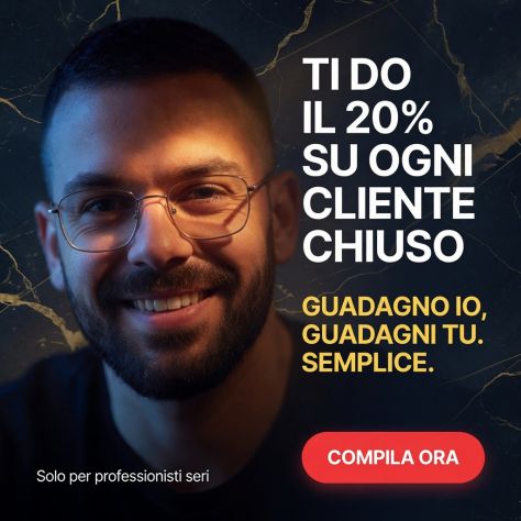 Mi trovi un cliente? –  E io ti pago il 20% di commissione (Fino a €1.360)
