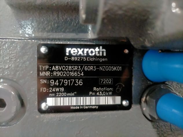 Pompa Rexroth A8VO28SR3/60R3-NZG05K01 - Foto 2