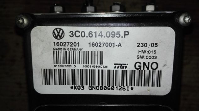 Centralina ABS Volkswagen Passat 2.0 TDI del 2007 (3C0614095P) - Foto 3