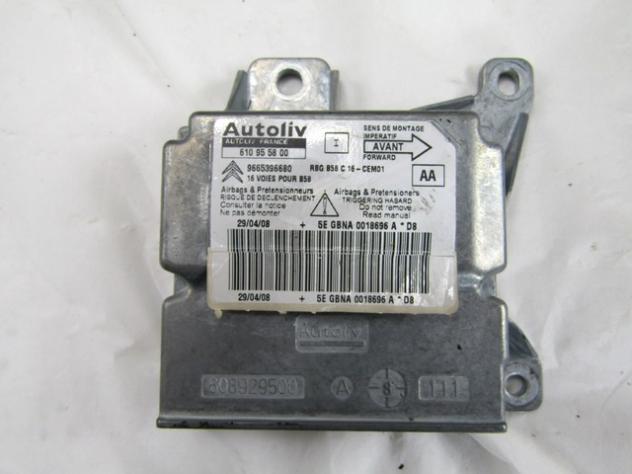 9665396680 KIT AIRBAG CITROEN C4 GRAND PICASSO 2.0 D 100KW AUT 5P (2008) RICAMBIO USATO CON CENTRALINA AIRBAG, AIRBAG VOLANTE GUIDATORE, AIRBAG PASSEG - Foto 8