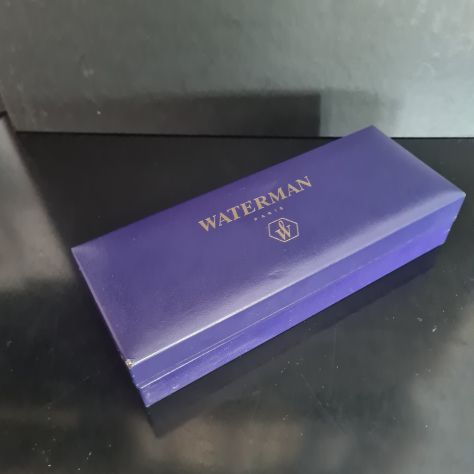 Penna stilografica WATERMAN grigia vintage nuova mai inchiostrata con cartu - Foto 2
