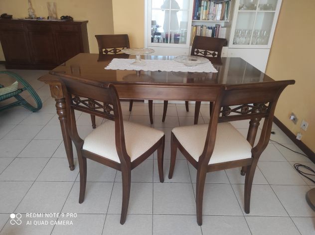 Le Fablier  Tavolo allungabile in legno  4 sedie - Foto 3